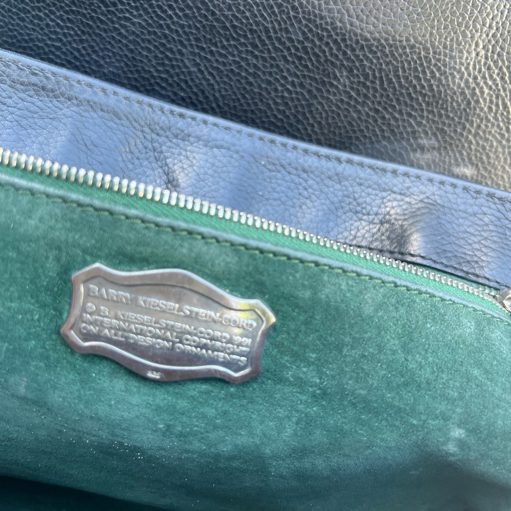Barry Kieselstein Cord Rare Vintage Leather Bag with Sterling Silver Accents - Picture 6 of 13